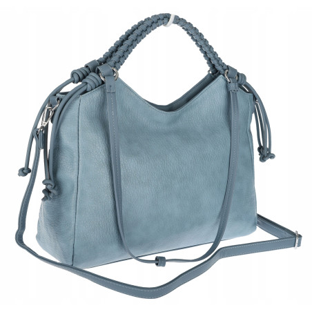 Torebka damska shopper pojemna listonoszka na ramię torba MC599 Niebieska