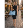 Torebka damska shopper pojemna listonoszka na ramię torba MC599 Niebieska