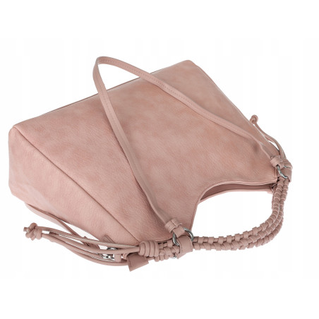 Torebka damska shopper pojemna listonoszka na ramię torba MC599 Różowa