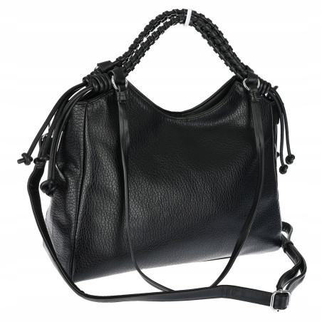 Torebka damska shopper pojemna listonoszka na ramię torba MC599 Czarna