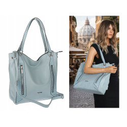 Torebka Damska Listonoszka Worek Shopper Torba na Ramię SR8257 Niebieska