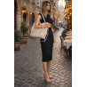 Torebka Damska Listonoszka Worek Shopper Modna Torba na Ramię SR8257 Beżowa