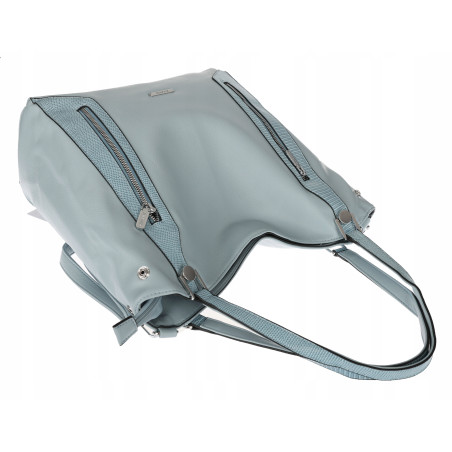 Torebka Damska Listonoszka Worek Shopper Torba na Ramię SR8257 Niebieska