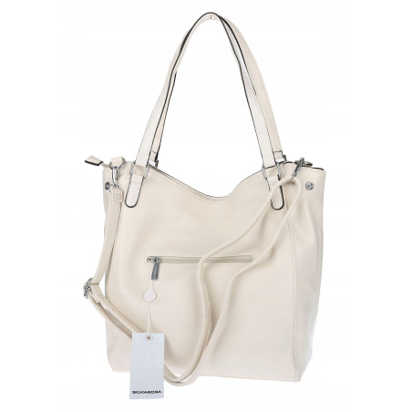 Torebka Damska Listonoszka Worek Shopper Modna Torba na Ramię SR8257 Beżowa