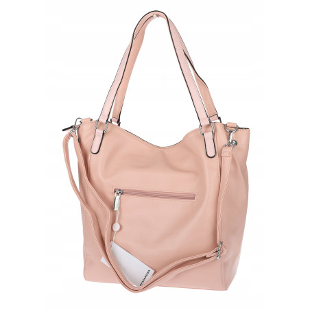 Torebka Damska Listonoszka Worek Shopper Modna Torba na Ramię SR8257 Różowa