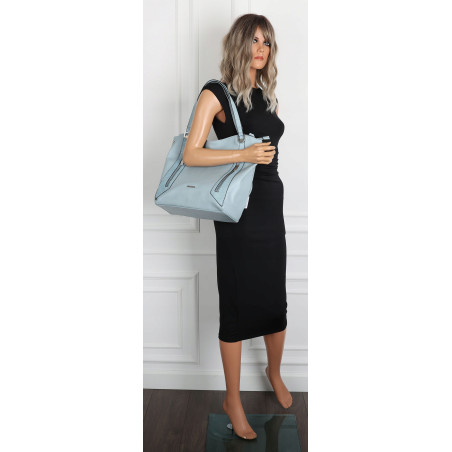Torebka Damska Listonoszka Worek Shopper Torba na Ramię SR8257 Niebieska