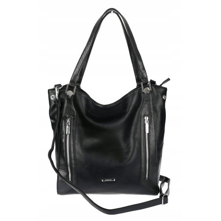 Torebka Damska Listonoszka Worek Shopper Modna Torba na Ramię SR8257 Czarna
