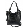 Torebka Damska Listonoszka Worek Shopper Modna Torba na Ramię SR8257 Czarna