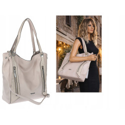 Torebka Damska Listonoszka Worek Shopper Modna Torba na Ramię SR8257 Szara