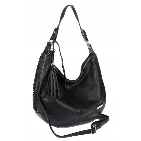 Torebka Damska Listonoszka Worek Shopper Modna Torba na Ramię CH2214 Czarna