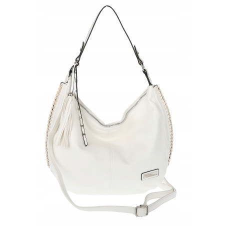 Torebka Damska Listonoszka Worek Shopper Modna Torba na Ramię CH2214 Biała