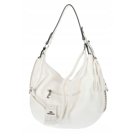 Torebka Damska Listonoszka Worek Shopper Modna Torba na Ramię CH2214 Biała
