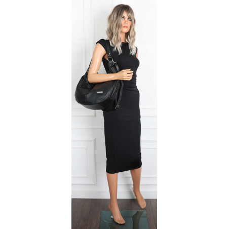 Torebka Damska Listonoszka Worek Shopper Modna Torba na Ramię CH2214 Czarna