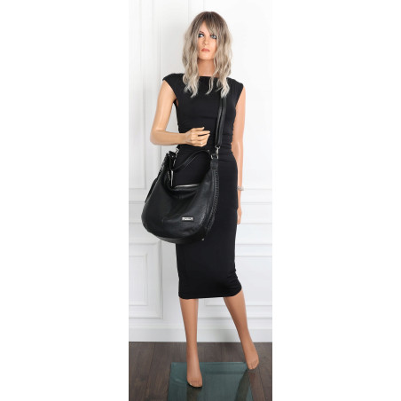 Torebka Damska Listonoszka Worek Shopper Modna Torba na Ramię CH2214 Czarna