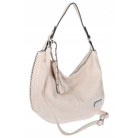 Torebka Damska Listonoszka Worek Shopper Modna Torba na Ramię CH2214 Beżowa