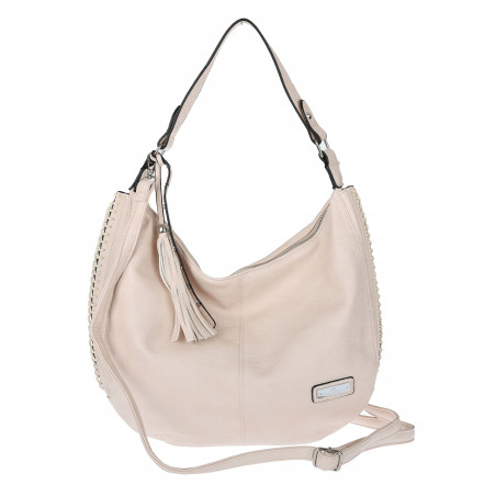 Torebka Damska Listonoszka Worek Shopper Modna Torba na Ramię CH2214 Beżowa