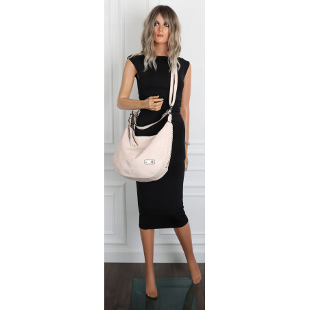 Torebka Damska Listonoszka Worek Shopper Modna Torba na Ramię CH2214 Beżowa