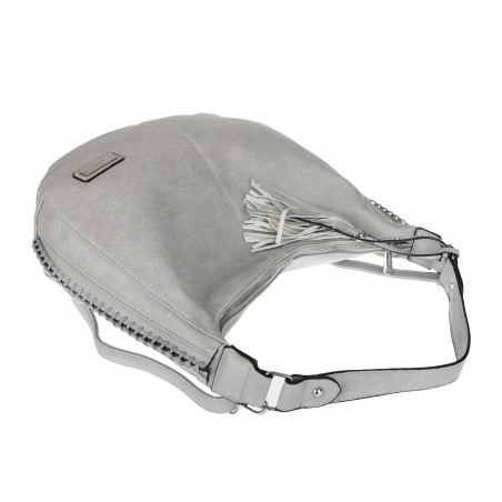 Torebka Damska Listonoszka Worek Shopper Modna Torba na Ramię CH2214 Szara