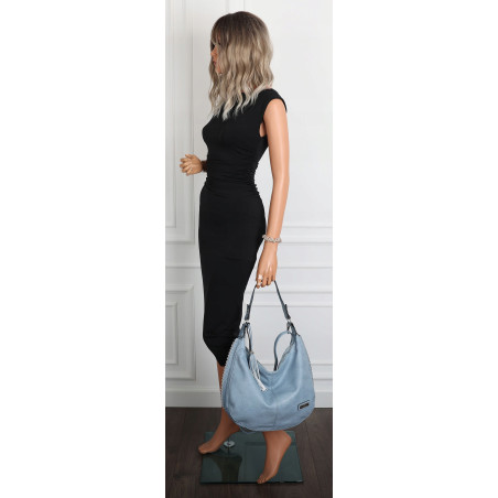 Torebka Damska Listonoszka Worek Shopper Torba na Ramię CH2214 Niebieska