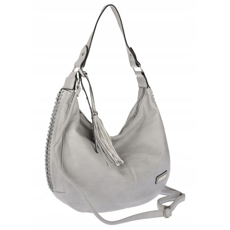 Torebka Damska Listonoszka Worek Shopper Modna Torba na Ramię CH2214 Szara