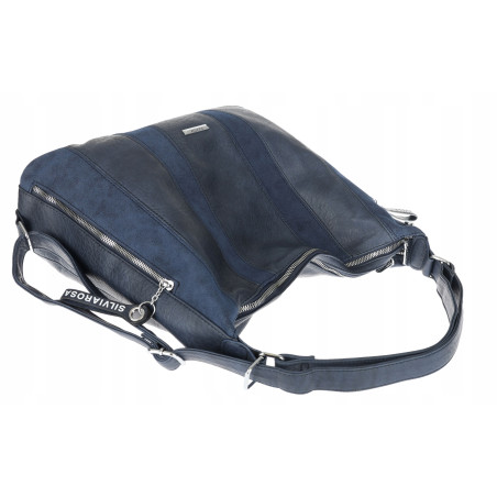 Torebka Damska Shopper Plecak Miejska 2w1 Worek na Ramię SR090 Granatowa