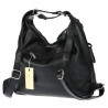 Torebka Damska Shopper Plecak Miejska 2w1 Worek Torba na Ramię SR090 Czarna