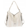 Torebka Damska Shopper Plecak Miejska 2w1 Worek Torba na Ramię SR090 Beżowa