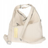 Torebka Damska Shopper Plecak Miejska 2w1 Worek Torba na Ramię SR090 Beżowa