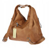Torebka Damska Shopper Plecak Miejska 2w1 Worek na Ramię SR090 Brązowa