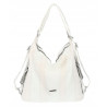 Torebka Damska Shopper Plecak Miejska 2w1 Worek Torba na Ramię SR090 Biała