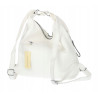 Torebka Damska Shopper Plecak Miejska 2w1 Worek Torba na Ramię SR090 Biała