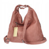 Torebka Damska Shopper Plecak Miejska 2w1 Worek Torba na Ramię SR090 Różowa