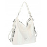 Torebka Damska Shopper Plecak Miejska 2w1 Worek Torba na Ramię SR090 Biała