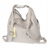 Torebka Damska Shopper Plecak Miejska 2w1 Worek Torba na Ramię SR090 Szara