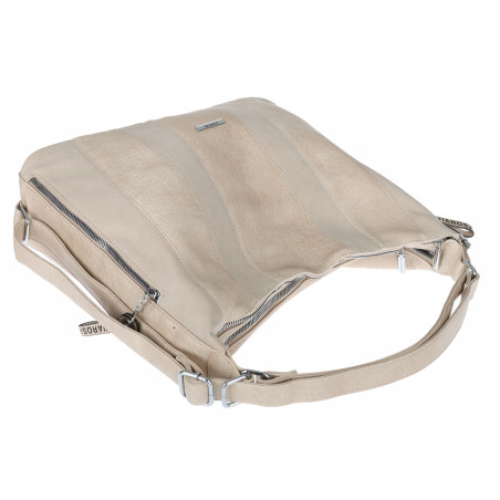 Torebka Damska Shopper Plecak Miejska 2w1 Worek Torba na Ramię SR090 Beżowa