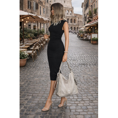 Torebka Damska Shopper Plecak Miejska 2w1 Worek Torba na Ramię SR090 Szara