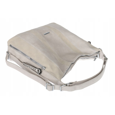 Torebka Damska Shopper Plecak Miejska 2w1 Worek Torba na Ramię SR090 Szara