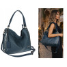 Torebka damska worek shopper pojemna miejska na ramię CH3368 Granatowa