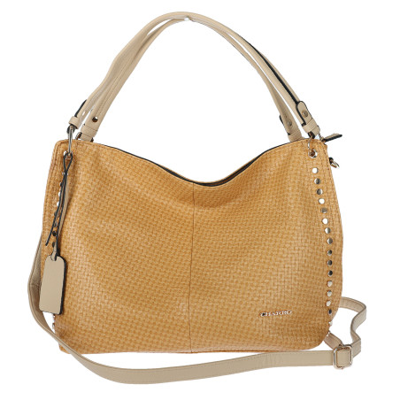 Torebka damska worek shopper pojemna miejska casual na ramię CH3368 Brązowa