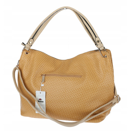 Torebka damska worek shopper pojemna miejska casual na ramię CH3368 Brązowa