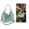 Torebka damska worek shopper pojemna miejska casual na ramię CH3368 Zielona