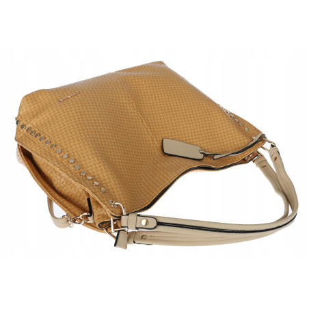 Torebka damska worek shopper pojemna miejska casual na ramię CH3368 Brązowa