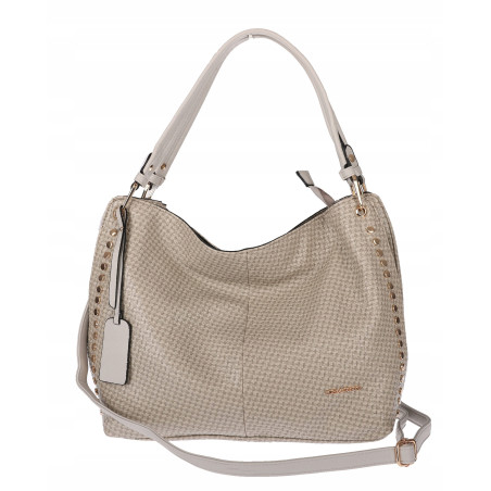 Torebka damska worek shopper pojemna miejska casual na ramię CH3368 Szara