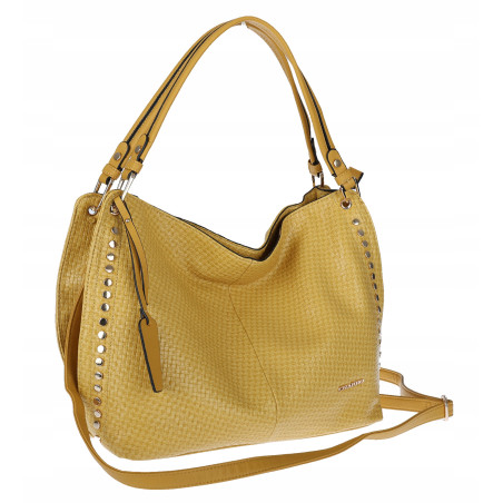 Torebka damska worek shopper pojemna miejska casual na ramię CH3368 Żółta