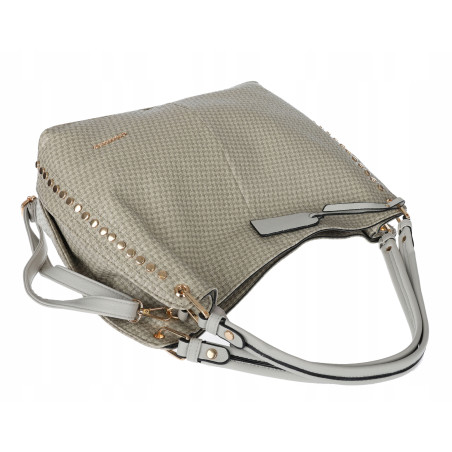 Torebka damska worek shopper pojemna miejska casual na ramię CH3368 Szara