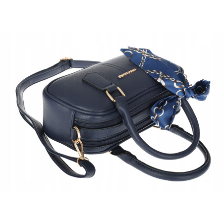 Torebka damska listonoszka kuferek pojemna na ramię CH662179 Granatowa