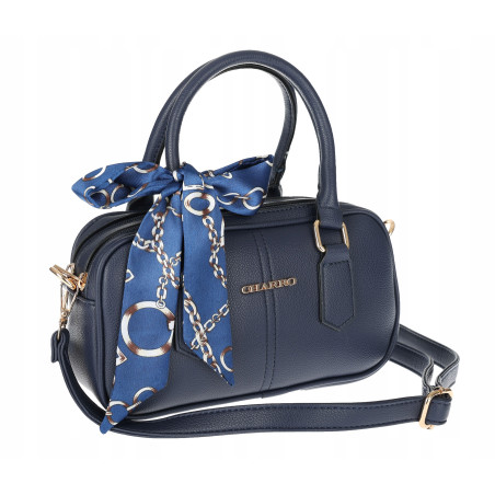 Torebka damska listonoszka kuferek pojemna na ramię CH662179 Granatowa