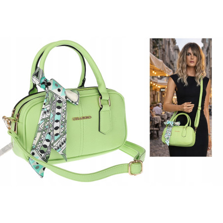 Torebka damska listonoszka kuferek pojemna na ramię torba CH662179 Zielona
