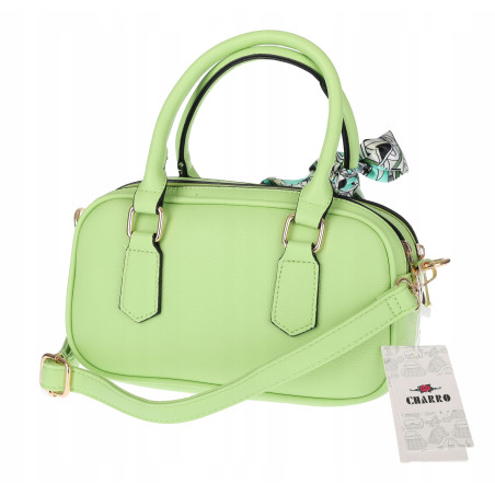 Torebka damska listonoszka kuferek pojemna na ramię torba CH662179 Zielona