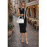Torebka damska listonoszka kuferek pojemna na ramię torba CH662179 Biała